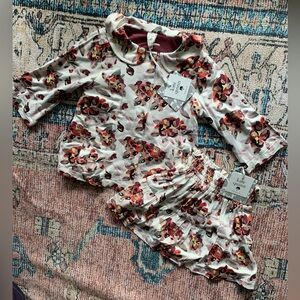 Kate Quinn peter pan swing jacket and tiered short skirt,  floral 18-24mts